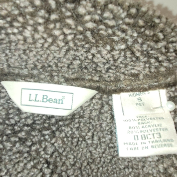 LL BEAN SUEDE LINED COAT - Picture 3 of 8